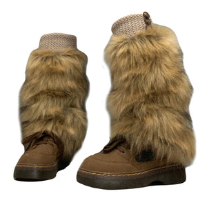2000s Aesthetic Faux Fur Leg Warmers