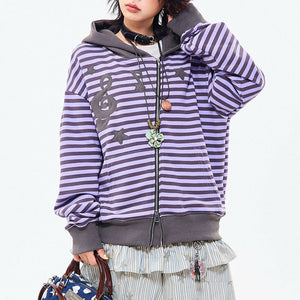 2010’s Striped Zip Up Hoodie