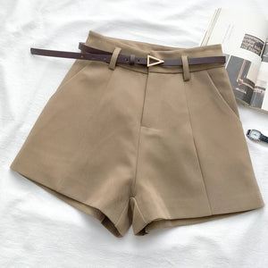 Belted High Waisted Shorts