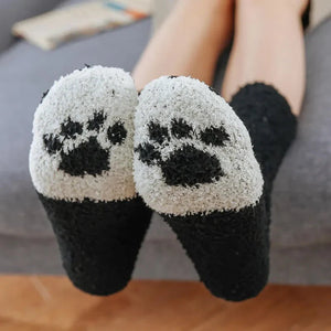 Cat Paw Plush Socks