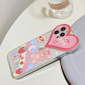 Happy Rainbow Bear iPhone Case