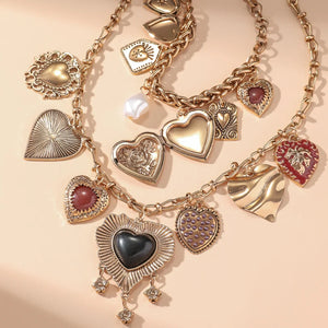 Heart Charms Two Pack Necklace