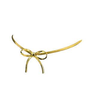 Metal Bow Choker Necklace