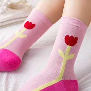 Pink Tulip Socks