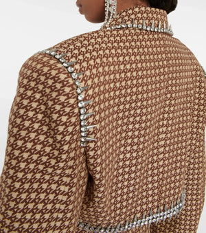 Rhinestone Blazer & Skirt Two Piece Set