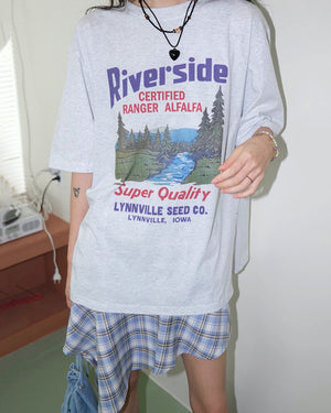 Maggie Asymmetrical Blue Plaid Skirt