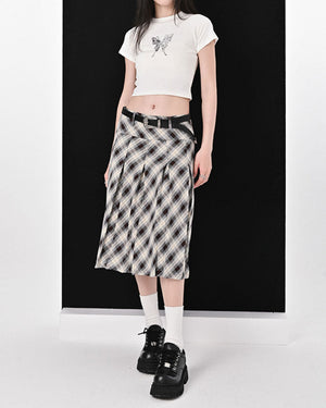 Good Manners Plaid Kilt Skirt