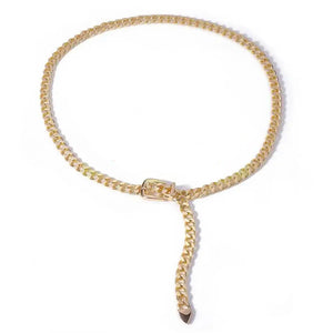 Chunky Buckle Chain Belt
