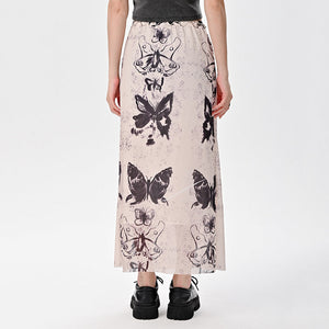Fairy Grunge Butterfly Maxi Skirt