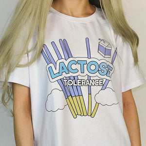 Lactose Intolerance Tee, Size L