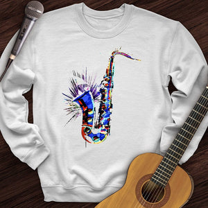 Blue Jazz Sax Crewneck