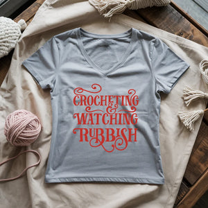 Crochet And Christmas Movie Lady V-neck