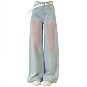 Y2K Blush Glitter Jeans
