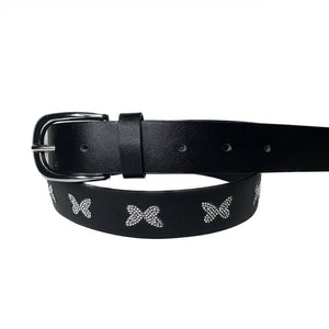 Y2K Butterfly Rhinestone Belt