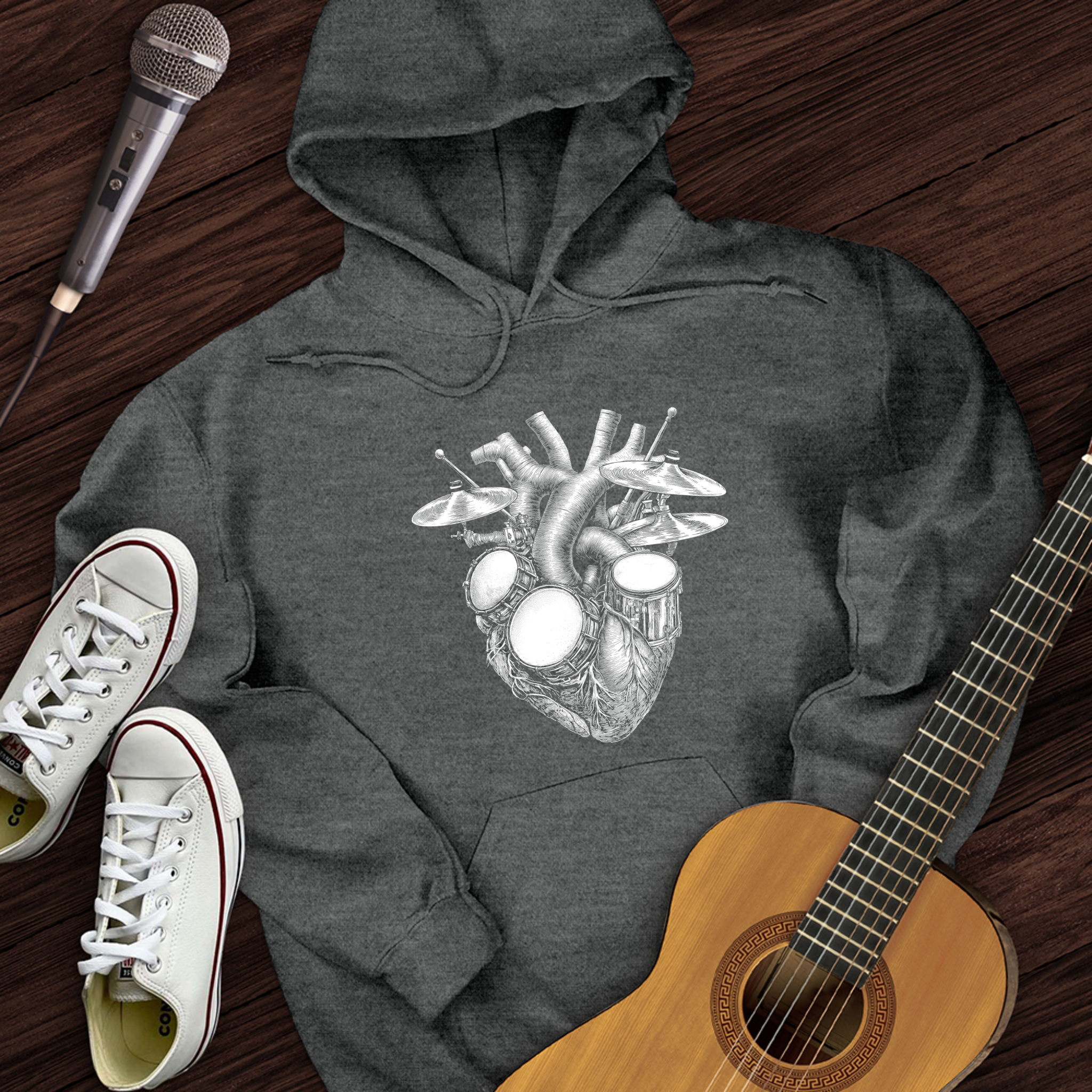 Drums Heart Hoodie