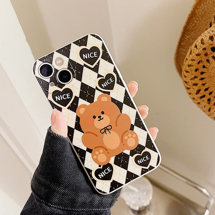 Argyle Bear iPhone Case
