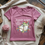 Silent Night and Crochet Vibes Lady V-neck