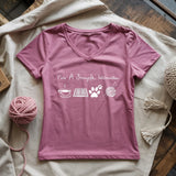 Simple Woman Lady V-neck