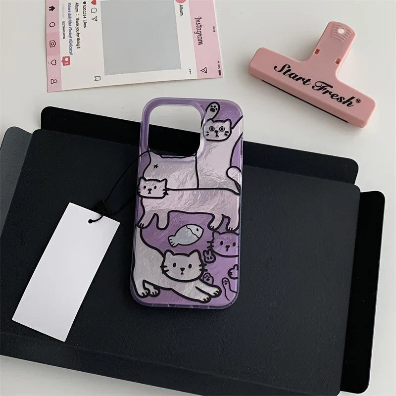 Cat Metallic Phone Case