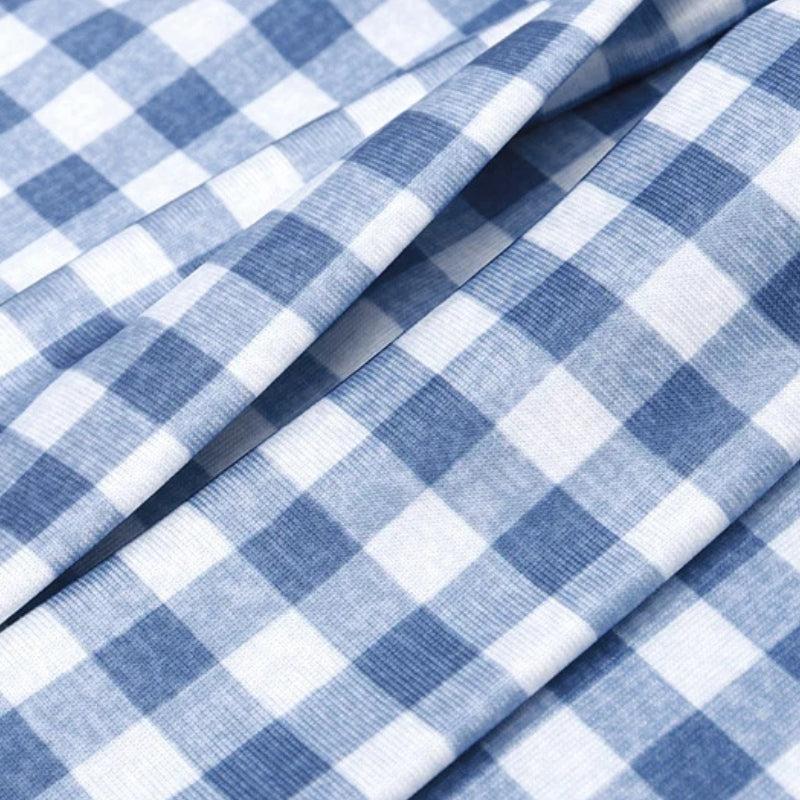 Gingham Bow Backless Top