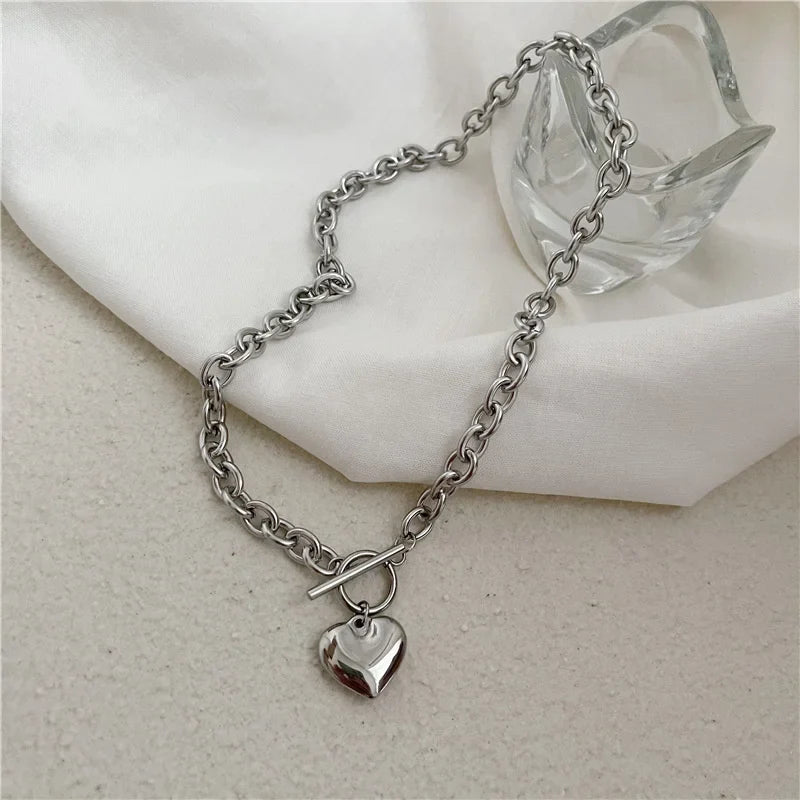Heart Toggle Clasp Necklace