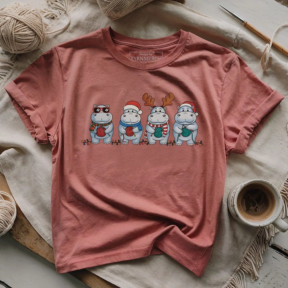 Hippo Knitmas T-shirt