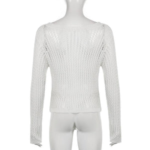 Long Sleeve Fishnet Top