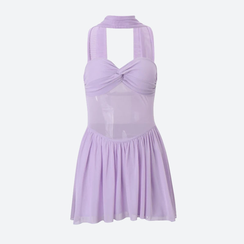 Mesh Strapless Mini Dress
