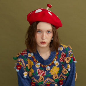 Mushroom Beret Hat