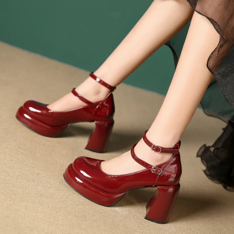 Patent Leather Mary Jane High Heels
