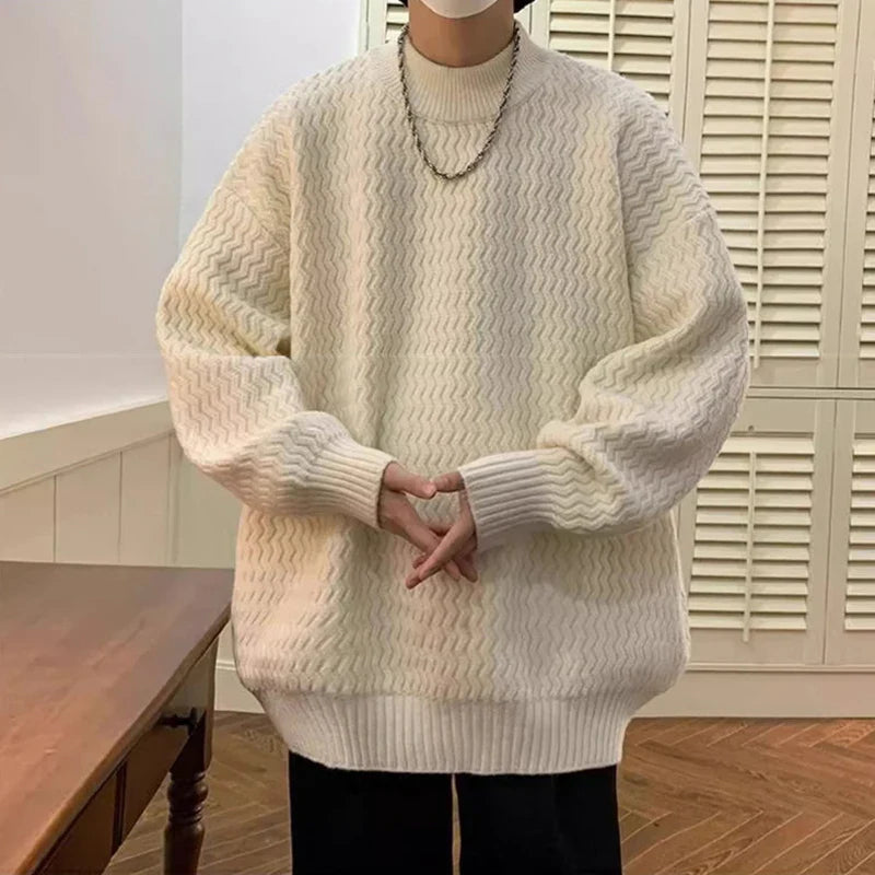 Wavy Knit Sweater