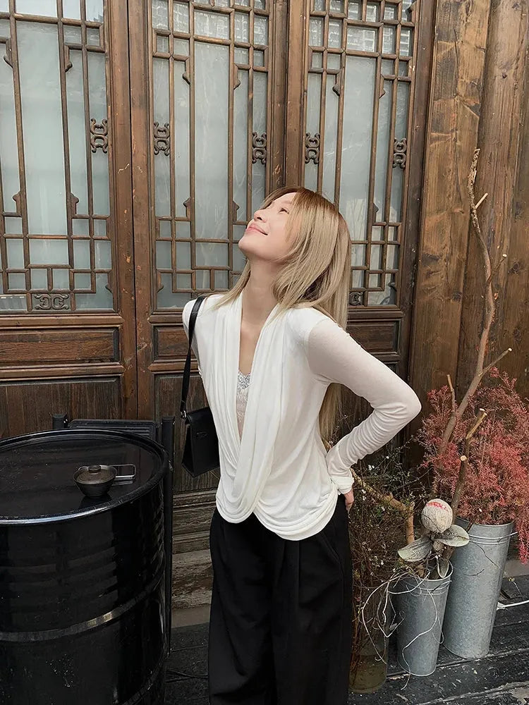 Wrap Lace Blouse