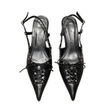 Old Money Aesthetic Lace Up Mules