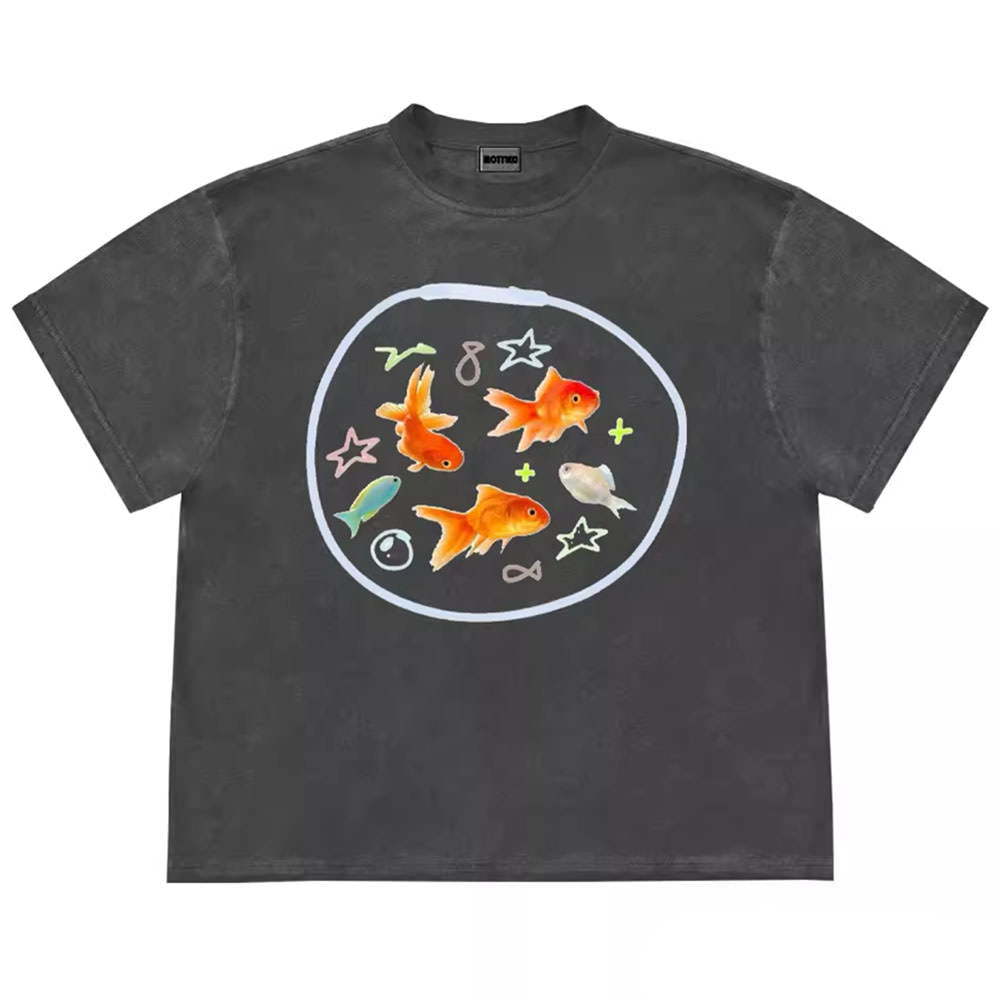 Aesthetic Goldfish Graphic T-Shirt