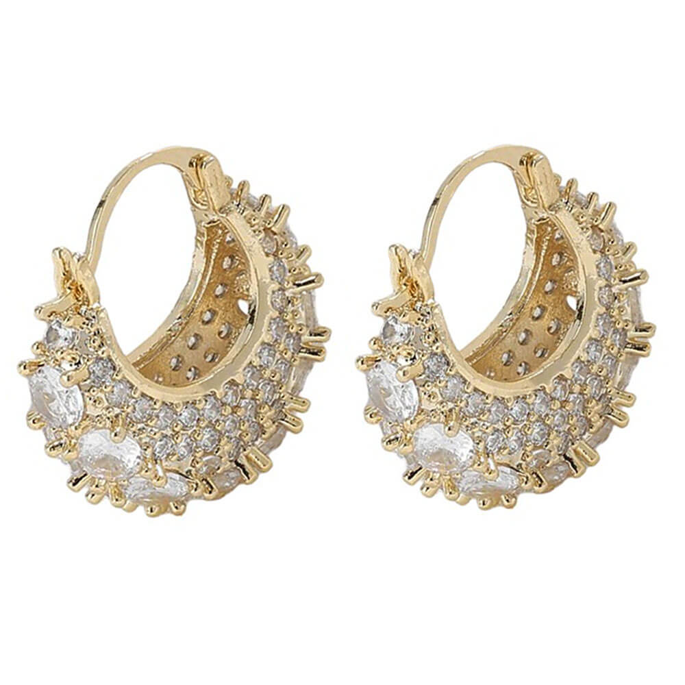 Young & Single Rhinestone Hoops