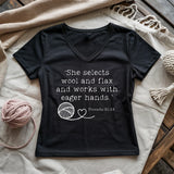 Crochet In Bible Lady V-neck