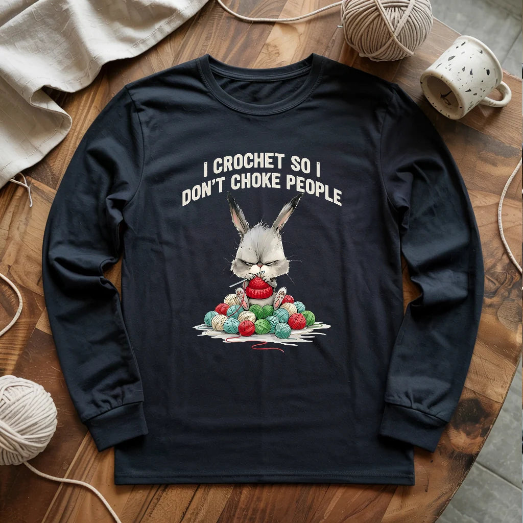 Crochet Not Choke Long Sleeve T-shirt