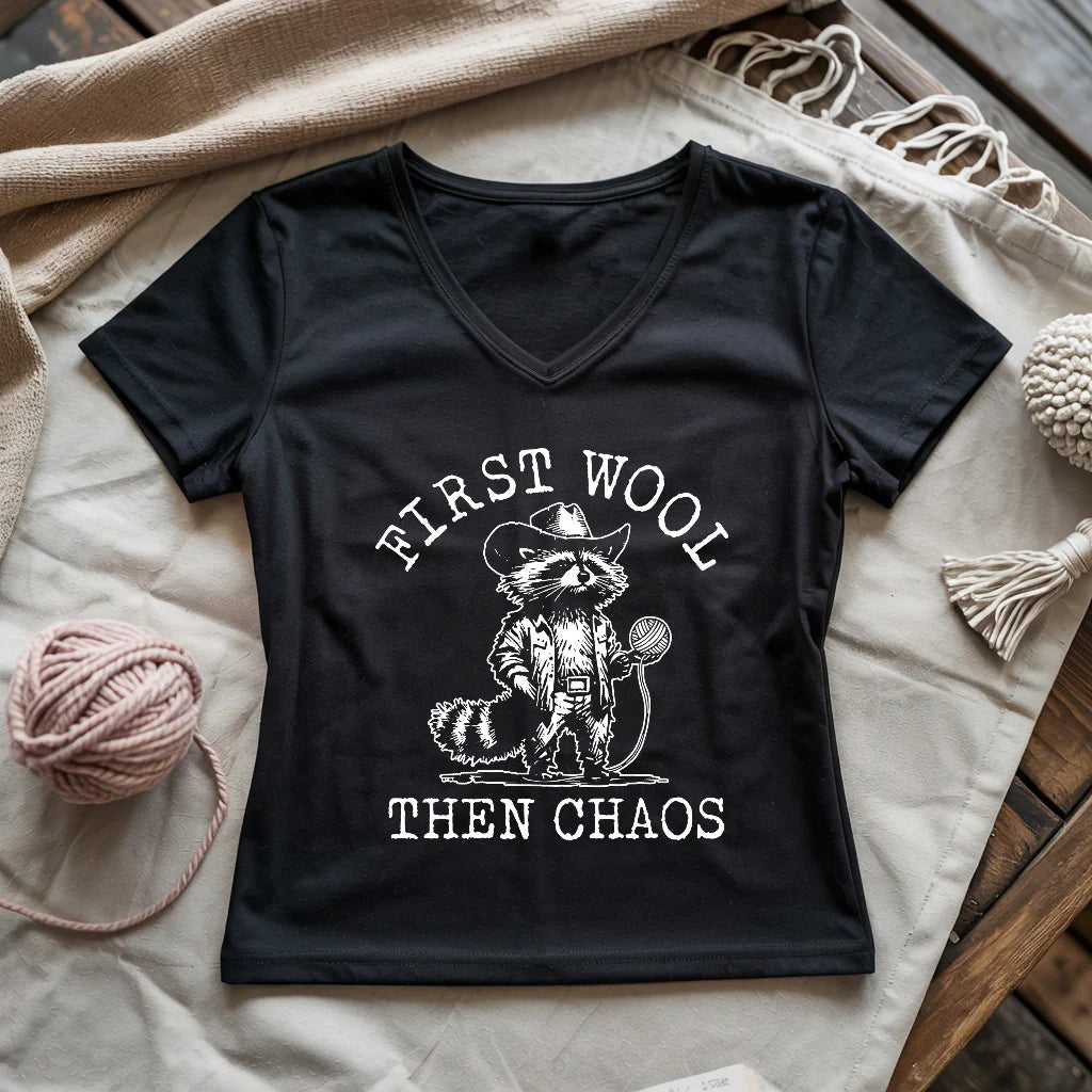 First Wool Then Chaos Lady V-neck