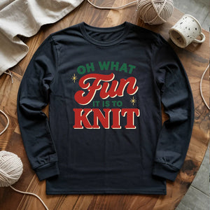 Fun It Is To Knit Long Sleeve T-shirt