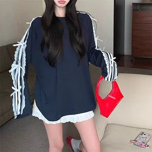 Blokette Side Stripe Lace Long Sleeve