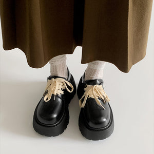 Contrast-Laced Chunky Platform Boots