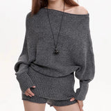Cozy Days Off-Shoulder Loose Sweater