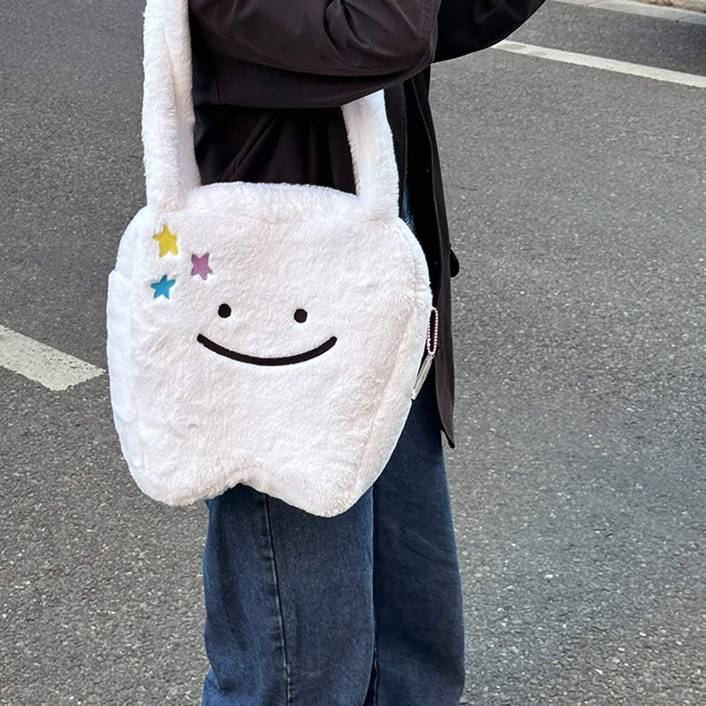 Cute Tooth Plush Tote
