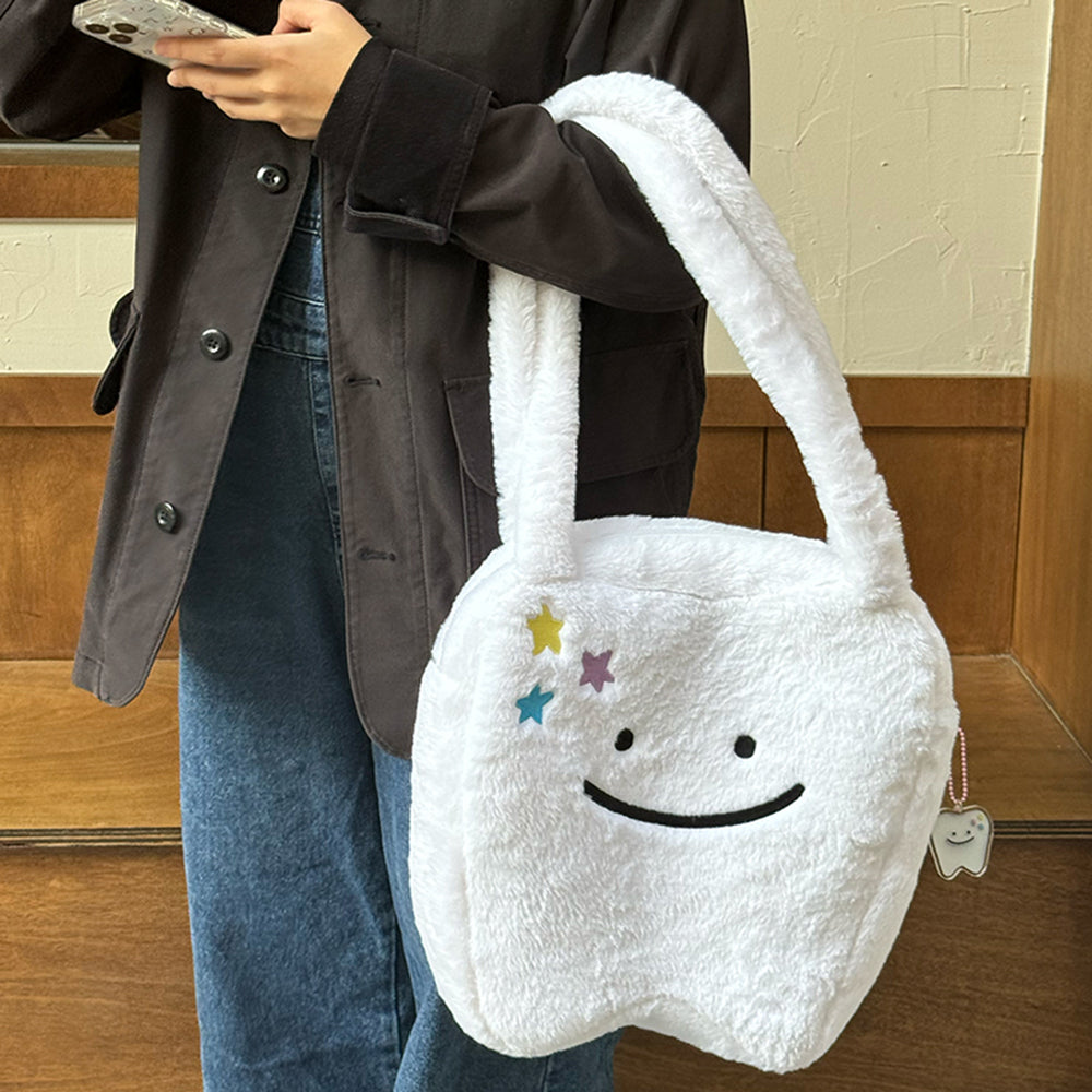 Cute Tooth Plush Tote