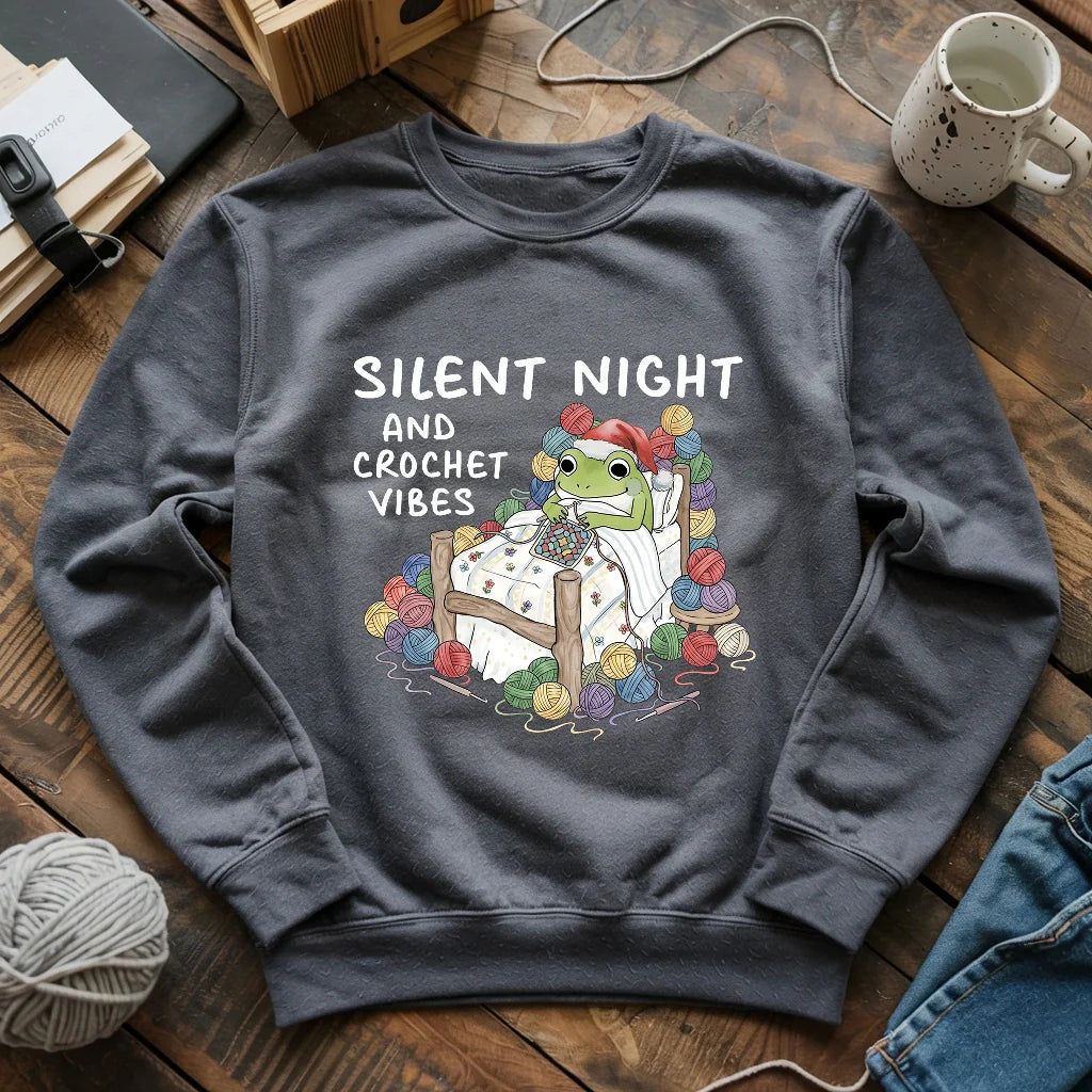 Silent Night and Crochet Vibes Sweatshirt