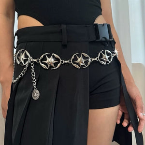 Downtown Girl Star Chain Belt