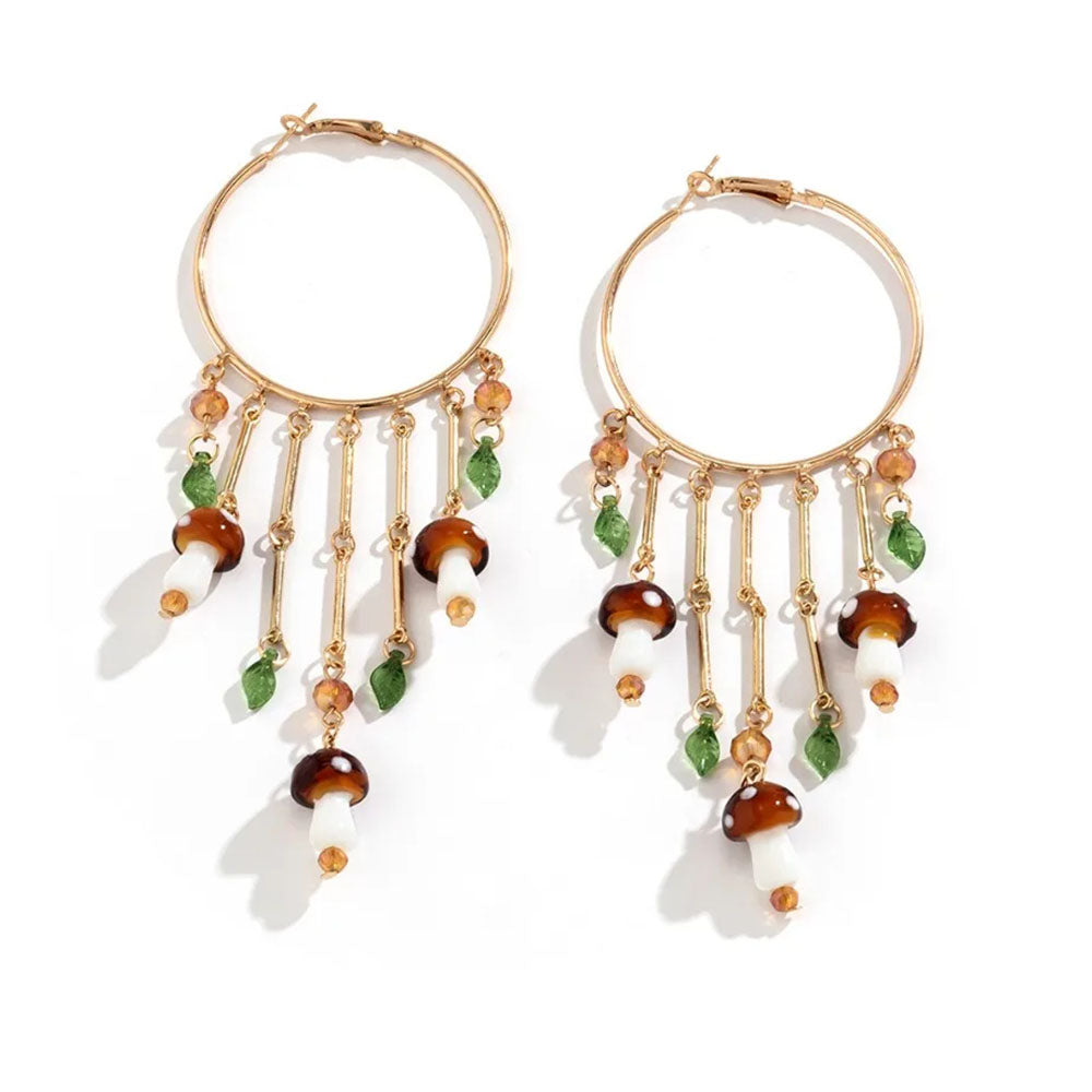 Fairycore Mushroom Earrings