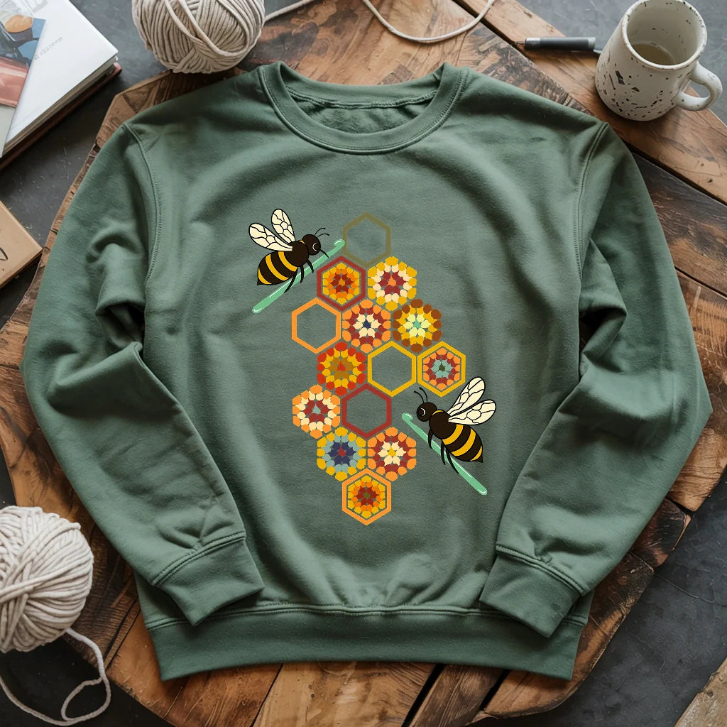 Crochet Bees Sweatshirt