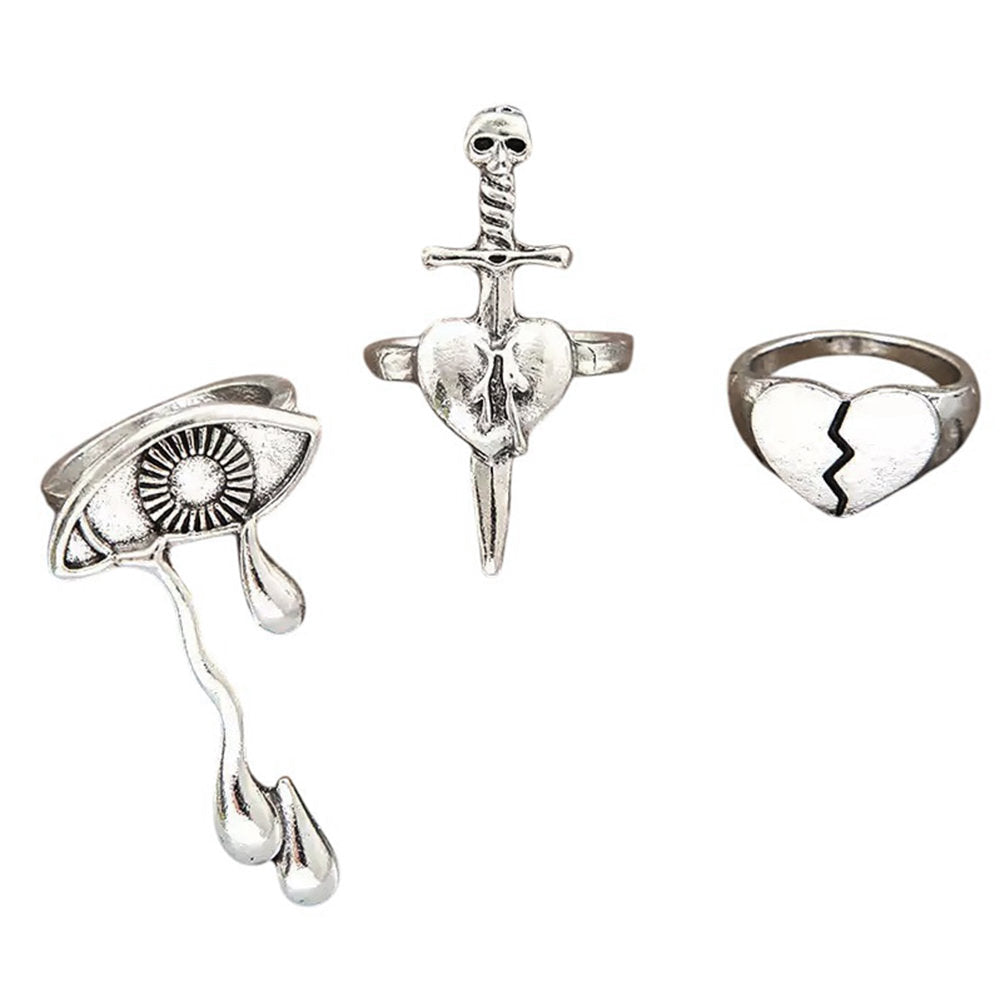 Grunge Aesthetic Ring Set