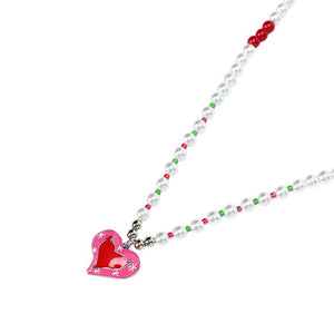 Secret Crush Heart Beaded Necklace